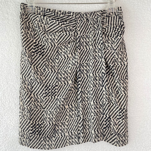 Part Two Dresses & Skirts - Part Two AlexandraPW SK Black Cream Chevron Zigzag Draped Pencil Skirt 36